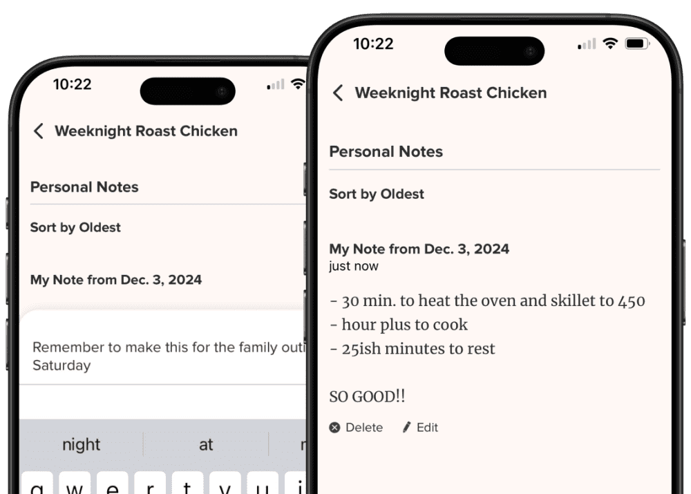 Recipe Notes
